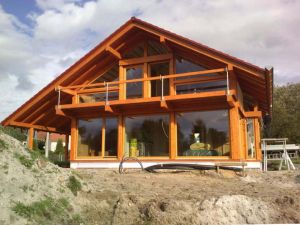 Modernes Holzskeletthaus Bauphase – Fertighaus Kurth Haus 2016